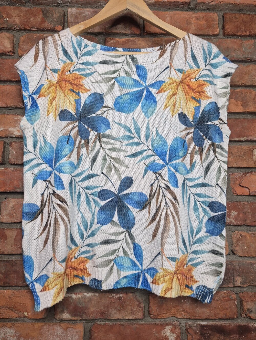 Loggia de Tessitori Made in Italy Botanical Knit Top Large
